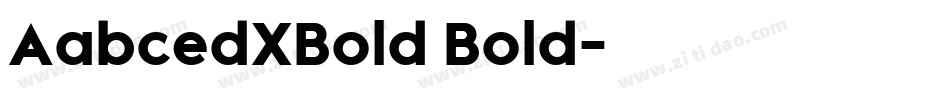 AabcedXBold Bold字体转换